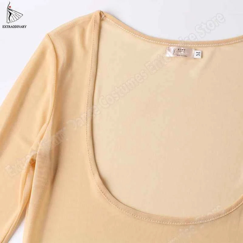 Plus Size 1 Piece Belly Dancing Dancewear Long Sleeves Bellydance Accessories Women Bodysuit Bottoming Shirt Belly Dance Tops