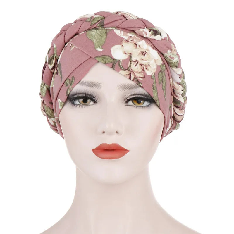 Cotton print muslim turban scarf for women islamic inner hijab caps Arab wrap head scarves femme musulman turbante mujer - AMULET RING STORE