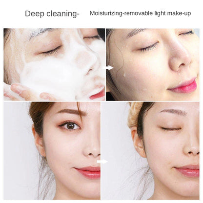 Amino Acid Facial Cleanser Face Wash Cleansing Mousse Moisturizing Oil Control Shrink Pores Makeup Remover Creamy Foam Skin Care - AMULET RING STORE