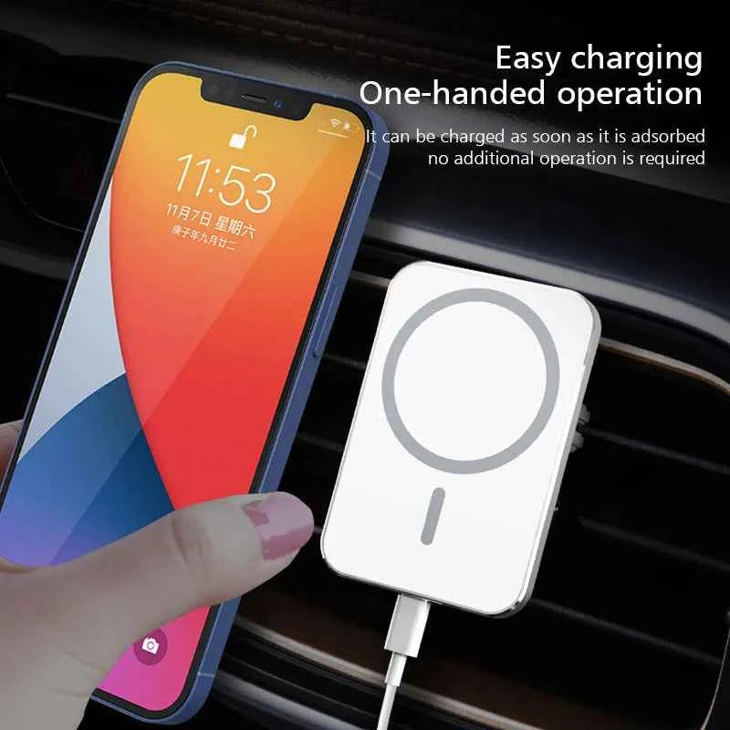 15W Magnetic Wireless Car Charger Mount Adsorbable Phone For iPhone 15 14 13 Pro Max adsorption Fast Wireless Charging Holder