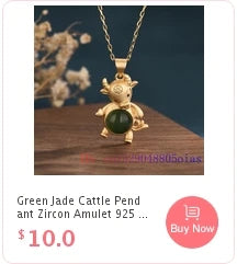 Jade Pendant Amulet Lucky Necklace Natural Gifts Hetian Women Fashion Chinese Chalcedony Jewelry Charm