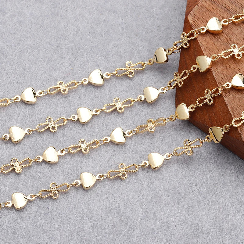 YEGUI C164,jewelry accessories,diy chain,18k gold plated,0.3microns,copper metal,diy bracelet necklace,jewelry making,1m/lot - AMULET RING STORE