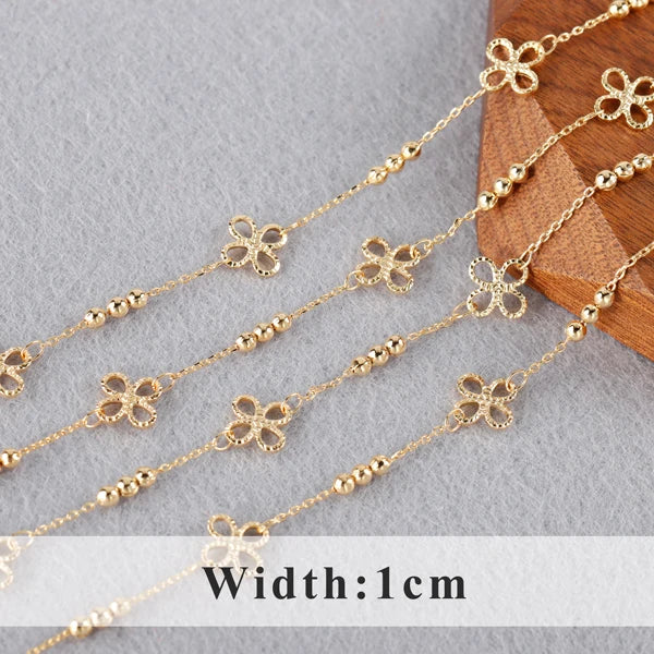 YEGUI C164,jewelry accessories,diy chain,18k gold plated,0.3microns,copper metal,diy bracelet necklace,jewelry making,1m/lot - AMULET RING STORE