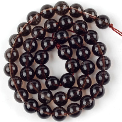 Natural Smoky Quartzs Loose Round Beads For Jewelry Making 6-12 MM DIY Bracelets Accessories 15" Wholesale