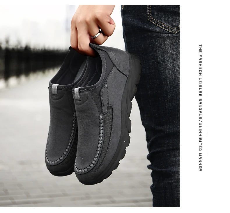 Men Casual Shoes Breathable Loafers Sneakers 2023 New Fashion Comfortable Flat Handmade Retro Leisure Loafers Shoes Men Shoes