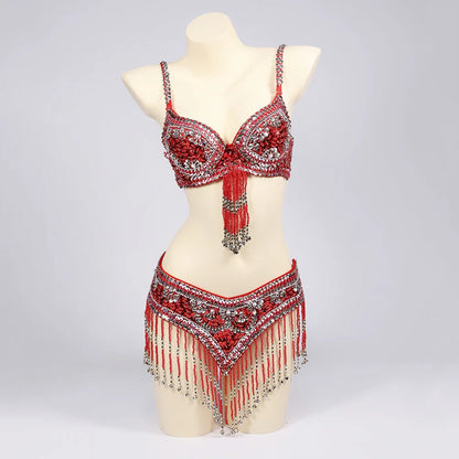 Special Customizable Hand Beaded Oriental Belly Dance Costumes Bra or Belt Separately XL Size 20-30 days