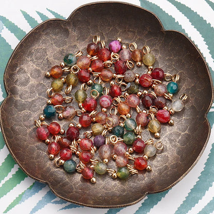 GUFEATHER,50pcs/lot,M899,jewelry accessories,18k gold plated,copper metal,natural stone,hand made,diy earrings,jewelry making - AMULET RING STORE