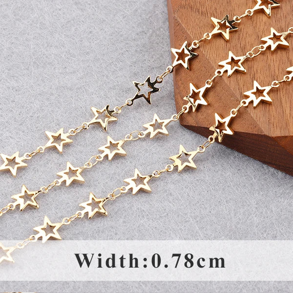 YEGUI C164,jewelry accessories,diy chain,18k gold plated,0.3microns,copper metal,diy bracelet necklace,jewelry making,1m/lot - AMULET RING STORE