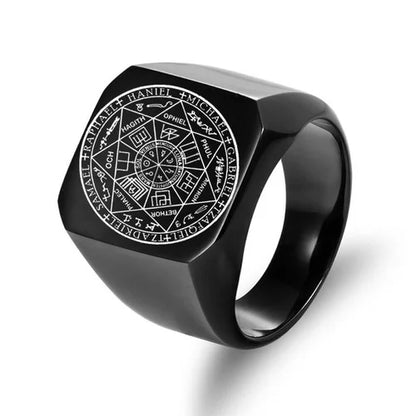 The Seals of the Seven Archangels Protection Amulet Seal Solomon Kabbalah Ring AMULET RING STORE