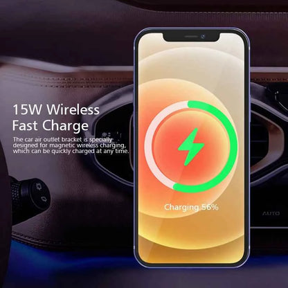 15W Magnetic Wireless Car Charger Mount Adsorbable Phone For iPhone 15 14 13 Pro Max adsorption Fast Wireless Charging Holder
