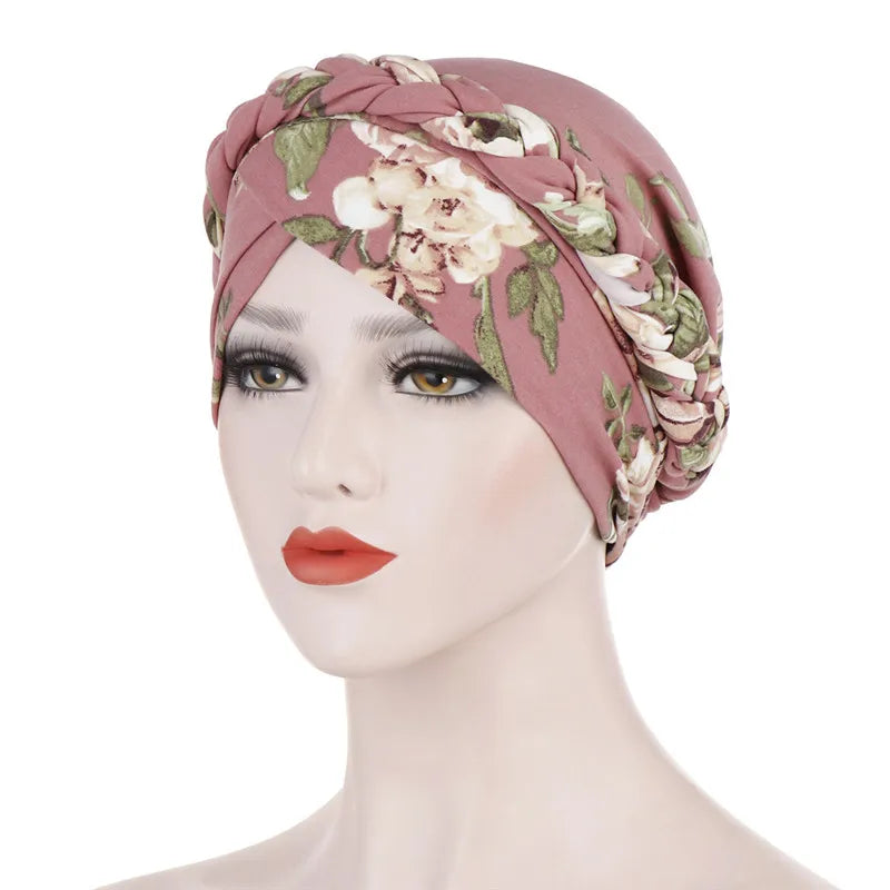Cotton print muslim turban scarf for women islamic inner hijab caps Arab wrap head scarves femme musulman turbante mujer - AMULET RING STORE