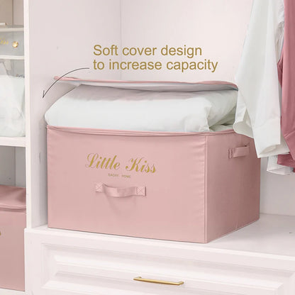 Foldable Storage Box Clothing Quilt Organizer Fabric Caja Organizadora Clothes Container Closet Home Organizer Large Capacity - AMULET RING STORE