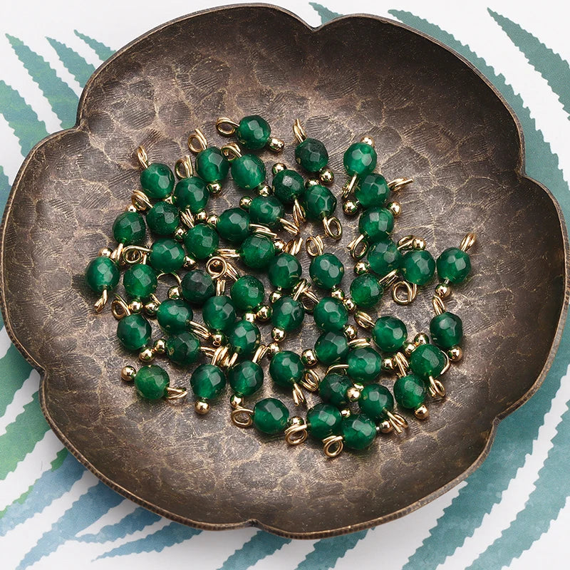 GUFEATHER,50pcs/lot,M899,jewelry accessories,18k gold plated,copper metal,natural stone,hand made,diy earrings,jewelry making - AMULET RING STORE