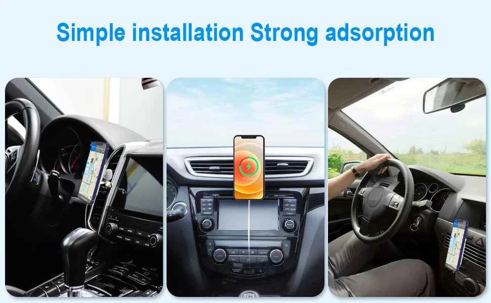 15W Magnetic Wireless Car Charger Mount Adsorbable Phone For iPhone 15 14 13 Pro Max adsorption Fast Wireless Charging Holder
