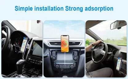 15W Magnetic Wireless Car Charger Mount Adsorbable Phone For iPhone 15 14 13 Pro Max adsorption Fast Wireless Charging Holder