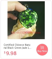 Jade Pendant Amulet Lucky Necklace Natural Gifts Hetian Women Fashion Chinese Chalcedony Jewelry Charm