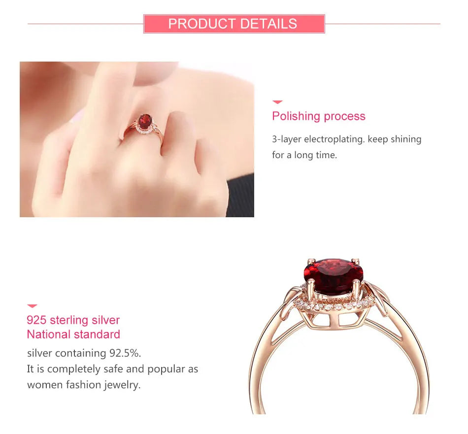 ZDADAN 925 Sterling Silver Big Oval Ruby Zircon Ring For Women Temperament Jewelry Accessories Gift