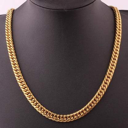 Heavy 16/20mm Gold Color Cuban Curb Link Chain Stainless Steel Necklace Mens Gift Custom Size 7-40inch - AMULET RING STORE