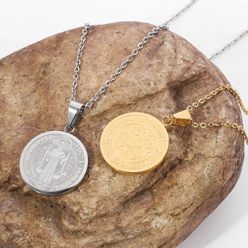 Chinese Taoism Ancient Coin Couple Pendant Necklace Exorcising Evil and Demon Enhancing Luck with Amulet Coin Jewelry Whosale