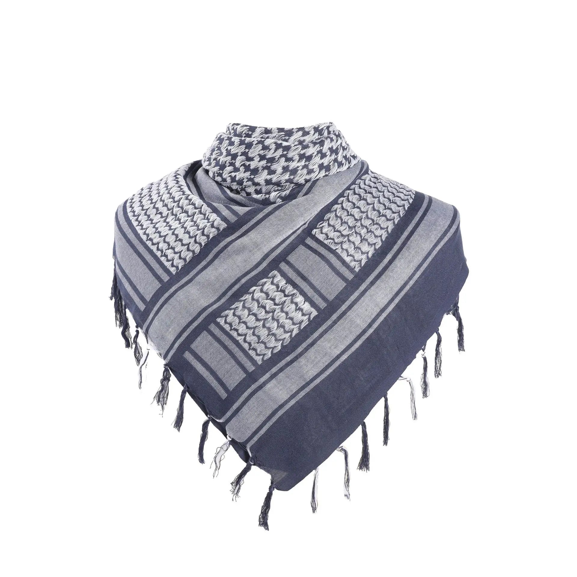 Hot sale Arab Keffiyeh Shemagh Scarf Cotton Winter Shawl Neck Warmer Cover Head Wrap Windproof Tactical Camping Scarf Men Women - AMULET RING STORE
