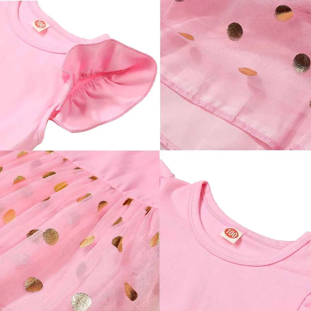 Baby Girl 1-6 Year Dress Cute Donut Number Birthday Outfit Girl Baby Dress Summer Clothes Kids Girl Party Tutu Outfits Dresses