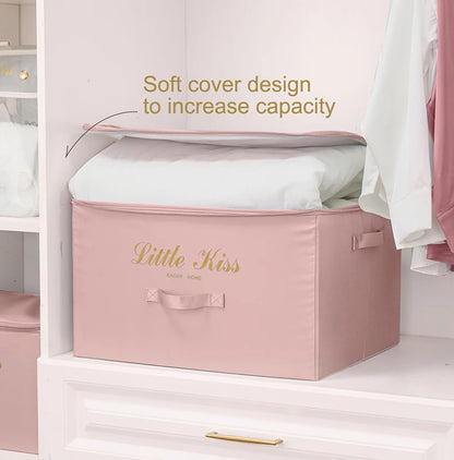 Foldable Storage Box Clothing Quilt Organizer Fabric Caja Organizadora Clothes Container Closet Home Organizer Large Capacity - AMULET RING STORE