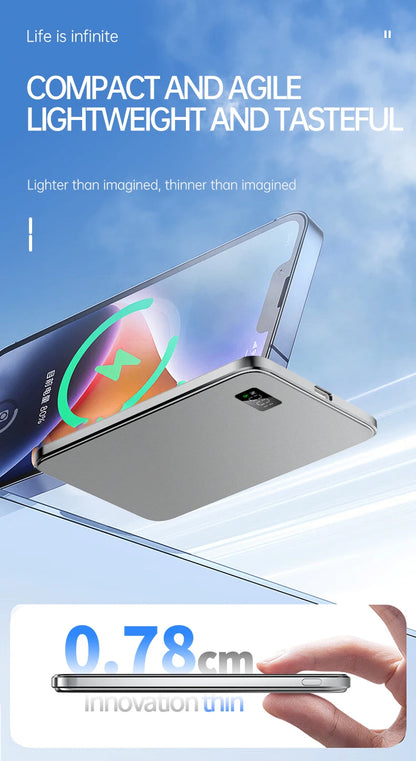 VIVO 50000mAh CCC Certification Thin Power Bank Ultra For MagSafe Magnetic Wireless Fast Charging Portable Battery Display - AMULET RING STORE