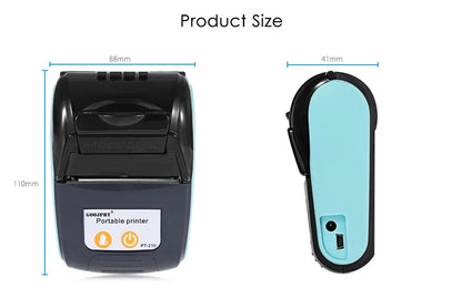 58mm Bluetooth 4.0 Thermal Printer For Phone and Computer To Print Bill POS Receipt Thermal Bluetooth Printer PT210 Model