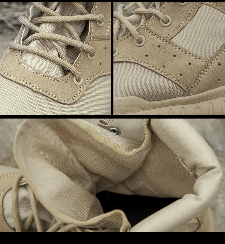 Summer Combat Boot Men Women Climbing Training Lightweight Waterproof Tactical Boots Outdoor Hiking Breathable Mesh Shoes - AMULET RING STORE