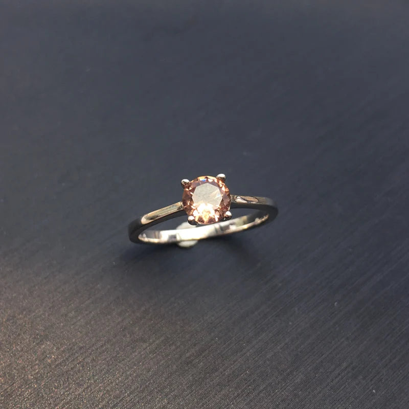 FFGems Simple Zultanite Rings Genuine 925 Sterling Silver  Created Diaspore Color Change for Women Wedding  Party Fine Jewelry