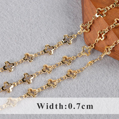YEGUI C164,jewelry accessories,diy chain,18k gold plated,0.3microns,copper metal,diy bracelet necklace,jewelry making,1m/lot - AMULET RING STORE