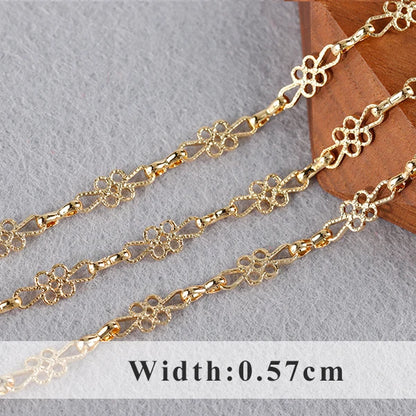 YEGUI C164,jewelry accessories,diy chain,18k gold plated,0.3microns,copper metal,diy bracelet necklace,jewelry making,1m/lot - AMULET RING STORE