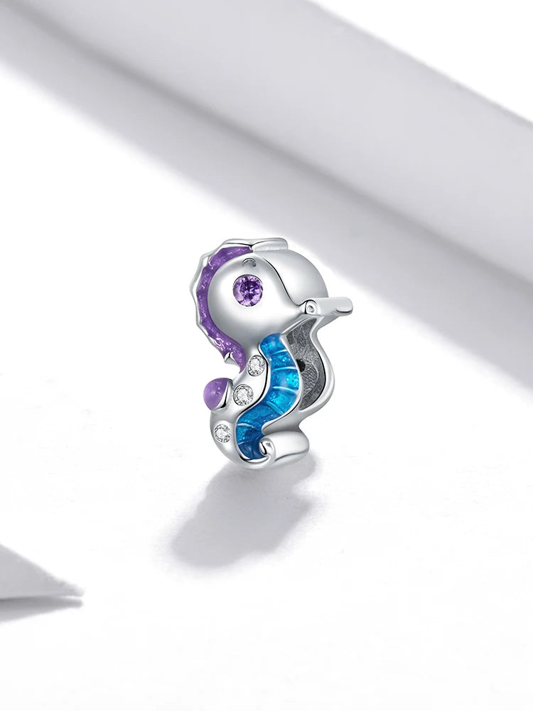 BAMOER 925 Sterling Silver Green Warbler Pendant Colorful CZ Bird Animal Charms Fit Charm Bracelets Bangles DIY Jewelry SCC991 - AMULET RING STORE