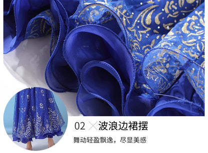 Children Indian Belly Dance Costume Girl Dress Bollywood Belly Dance 4Pcs/Set Performance Kids With Coins Accessories