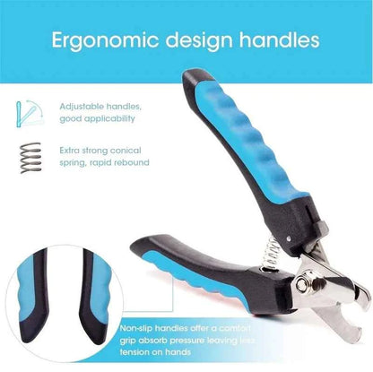 Professional Pet Nail Clipper with Safety Guard Stainless Steel Scissors Cat Dog for Claw Care Grooming Supplies Size Fits - AMULET RING STORE