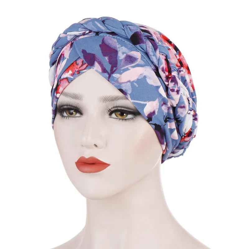 Cotton print muslim turban scarf for women islamic inner hijab caps Arab wrap head scarves femme musulman turbante mujer - AMULET RING STORE