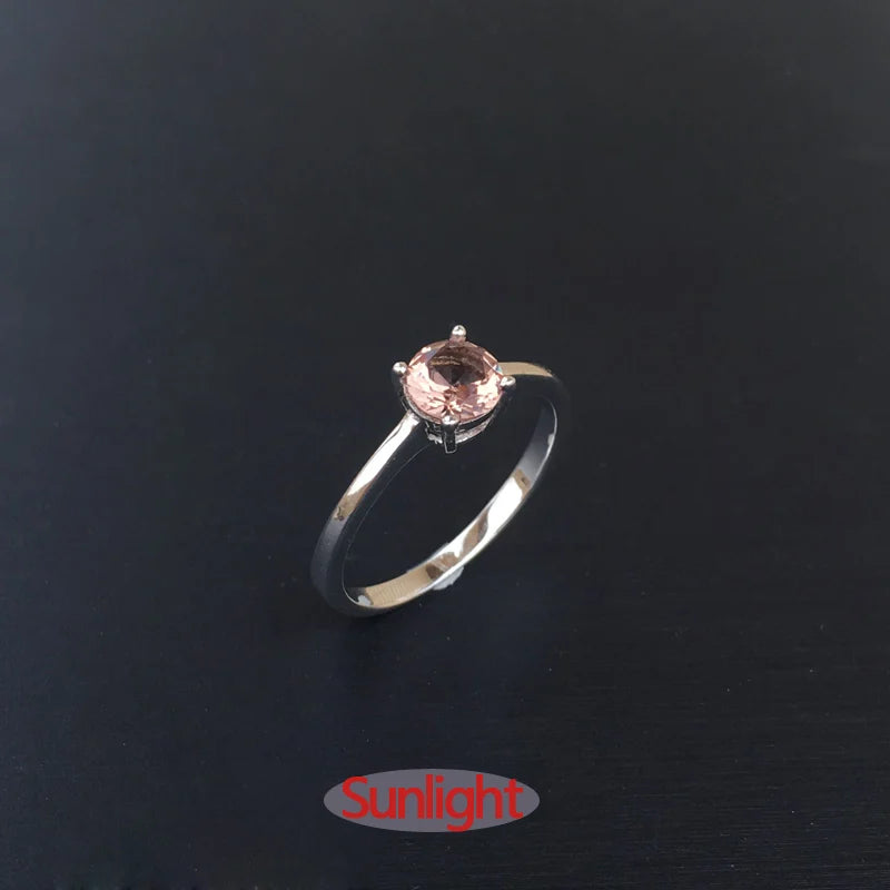 FFGems Simple Zultanite Rings Genuine 925 Sterling Silver  Created Diaspore Color Change for Women Wedding  Party Fine Jewelry
