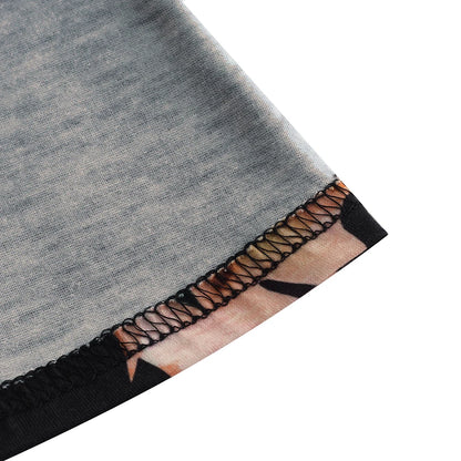 Nice-forever Vintage Elegant Floral Print Pleated Round neck vestidos A-Line Pinup Business Party Women Flare Swing Dress A102