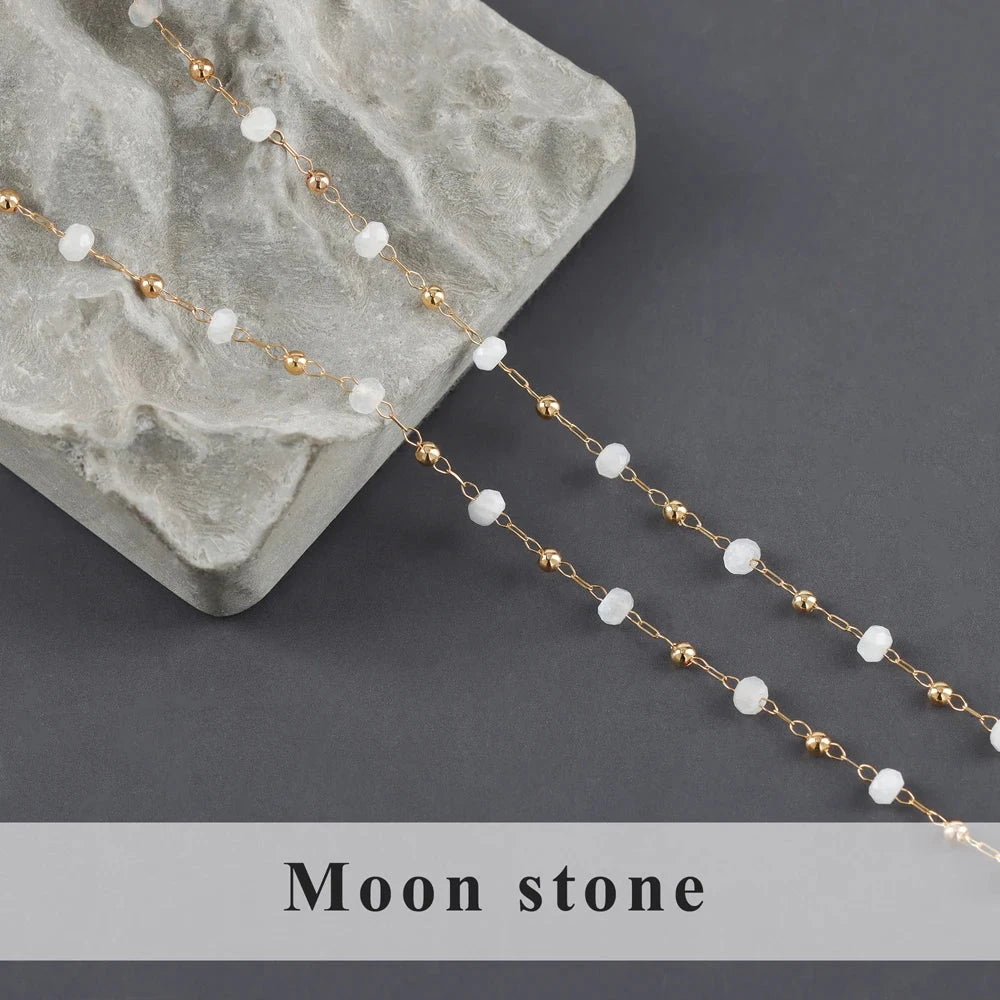 GUFEATHER C256,diy chain,stainless steel,natural gemstone,pass REACH,nickel free,jewelry making,diy bracelet necklace,1m/lot - AMULET RING STORE