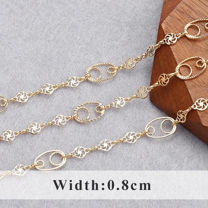 YEGUI C164,jewelry accessories,diy chain,18k gold plated,0.3microns,copper metal,diy bracelet necklace,jewelry making,1m/lot - AMULET RING STORE