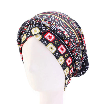 Cotton print muslim turban scarf for women islamic inner hijab caps Arab wrap head scarves femme musulman turbante mujer - AMULET RING STORE