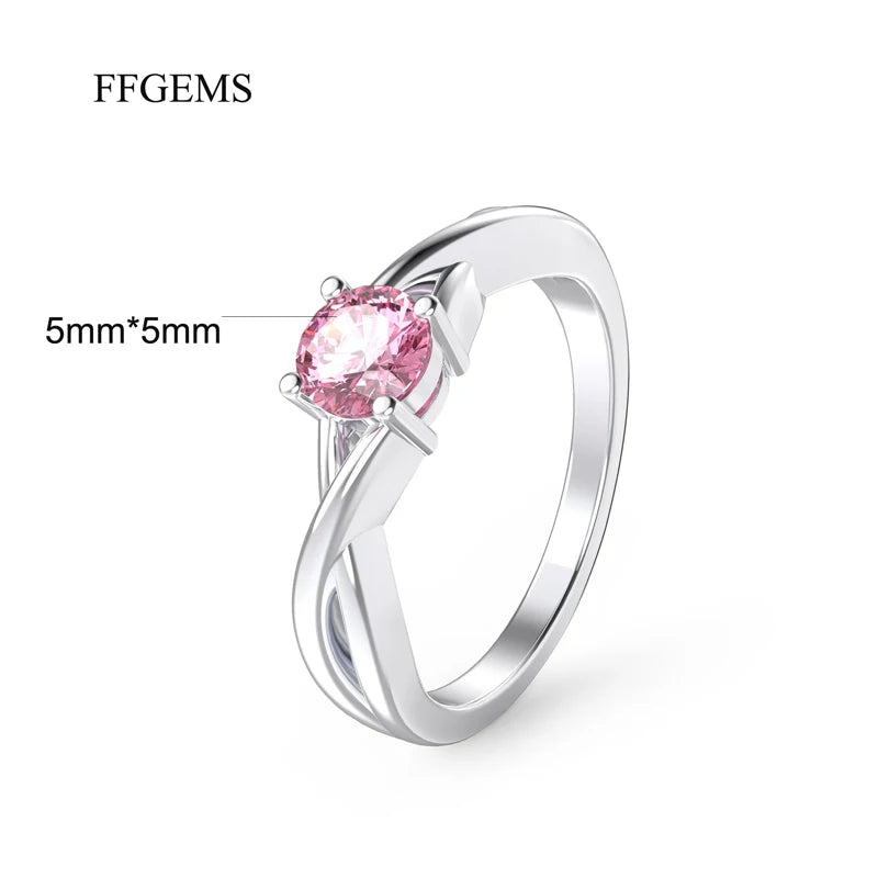 Gemstone Moissanite Amethyst Silver Ring Blue Sapphire Ring Silver 925 Jewelry Aquamarine Rings For Women Engagement Rings