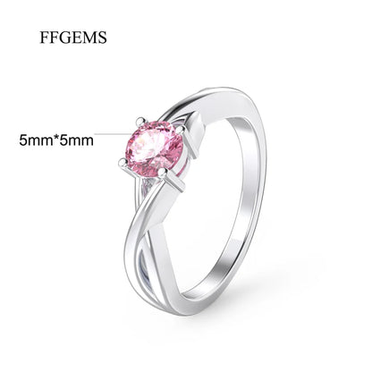 Gemstone Moissanite Amethyst Silver Ring Blue Sapphire Ring Silver 925 Jewelry Aquamarine Rings For Women Engagement Rings