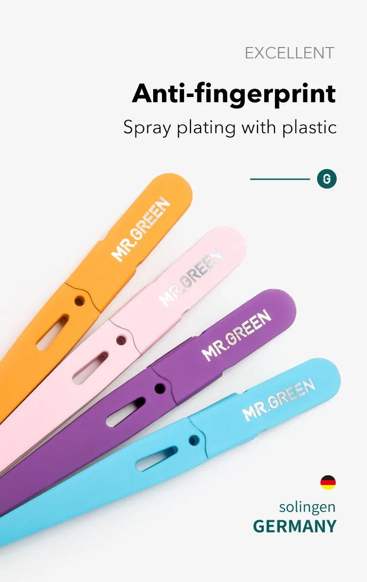 MR.GREEN Eyebrow Tweezer Colorful Hair Beauty Fine Hairs Puller Stainless Steel Slanted Eye Brow Clips Removal Makeup Tools - AMULET RING STORE