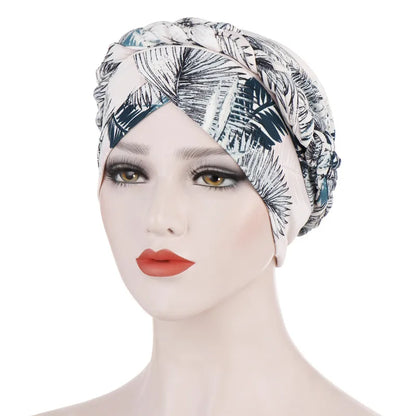 Cotton print muslim turban scarf for women islamic inner hijab caps Arab wrap head scarves femme musulman turbante mujer - AMULET RING STORE