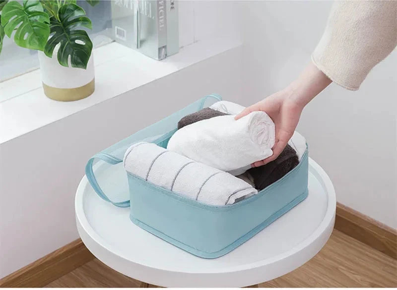 9 Pieces Set Travel Organizer Storage Bags Suitcase Packing Set Storage Cases Portable Luggage Organizer Clothes Shoe Tidy Pouch - AMULET RING STORE