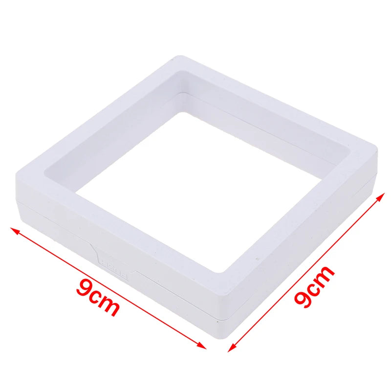 1Pc PE Film Jewelry Storage Box Brooch Coin Gems Jewelry Storage Box Dustproof Exhibition Decoration Floating Ring Case - AMULET RING STORE