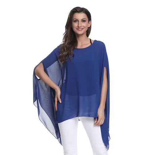 BHflutter 4XL 5XL 6XL Plus Size Women Clothing 2018 Boho Style Batwing Chiffon Summer Dress Mini Casual Beach Dresses Vestidos - AMULET RING STORE