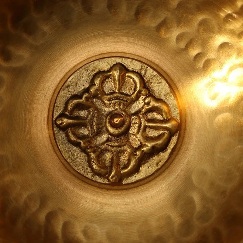 3.15 inch (8 CM) Silent Mind Tibetan Singing Bowl Set Antique Design With Dual Surface Mallet and Yoga physiotherapy - AMULET RING STORE