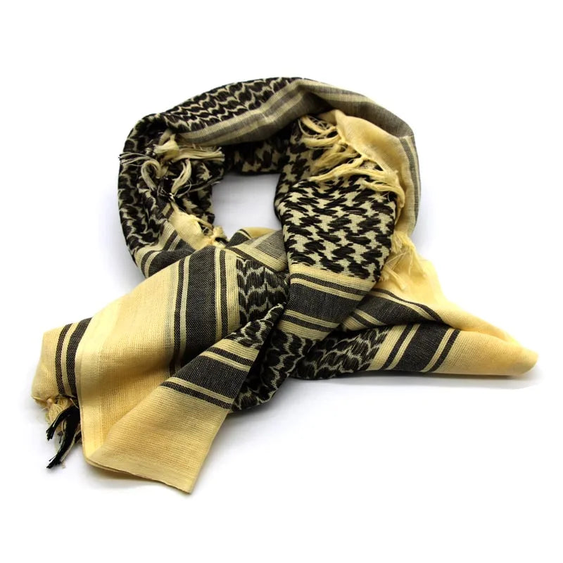Hot sale Arab Keffiyeh Shemagh Scarf Cotton Winter Shawl Neck Warmer Cover Head Wrap Windproof Tactical Camping Scarf Men Women - AMULET RING STORE